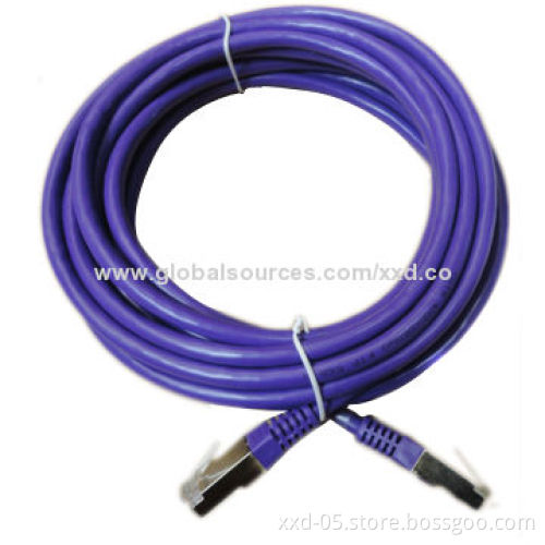 Fluke Test FTP Cat6 Patch Cable, Purple PVC for Networking, Complies with RoHS, 1/2/3/5/10/15/20m